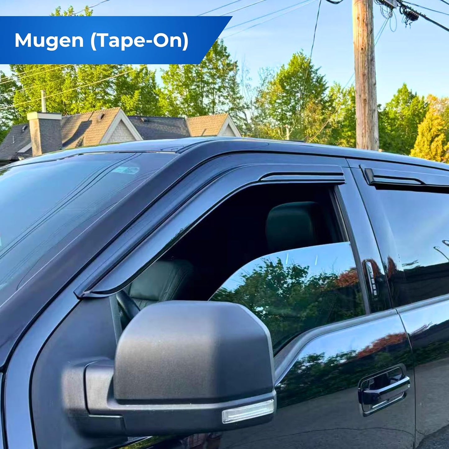 KPY Window Visor Compatible with Kia Sorento 2016-2020, 4PC Rain Guard Side Window Vent Deflectors Tape-On Mugen Style, 2016 2017 2018 2019 2020