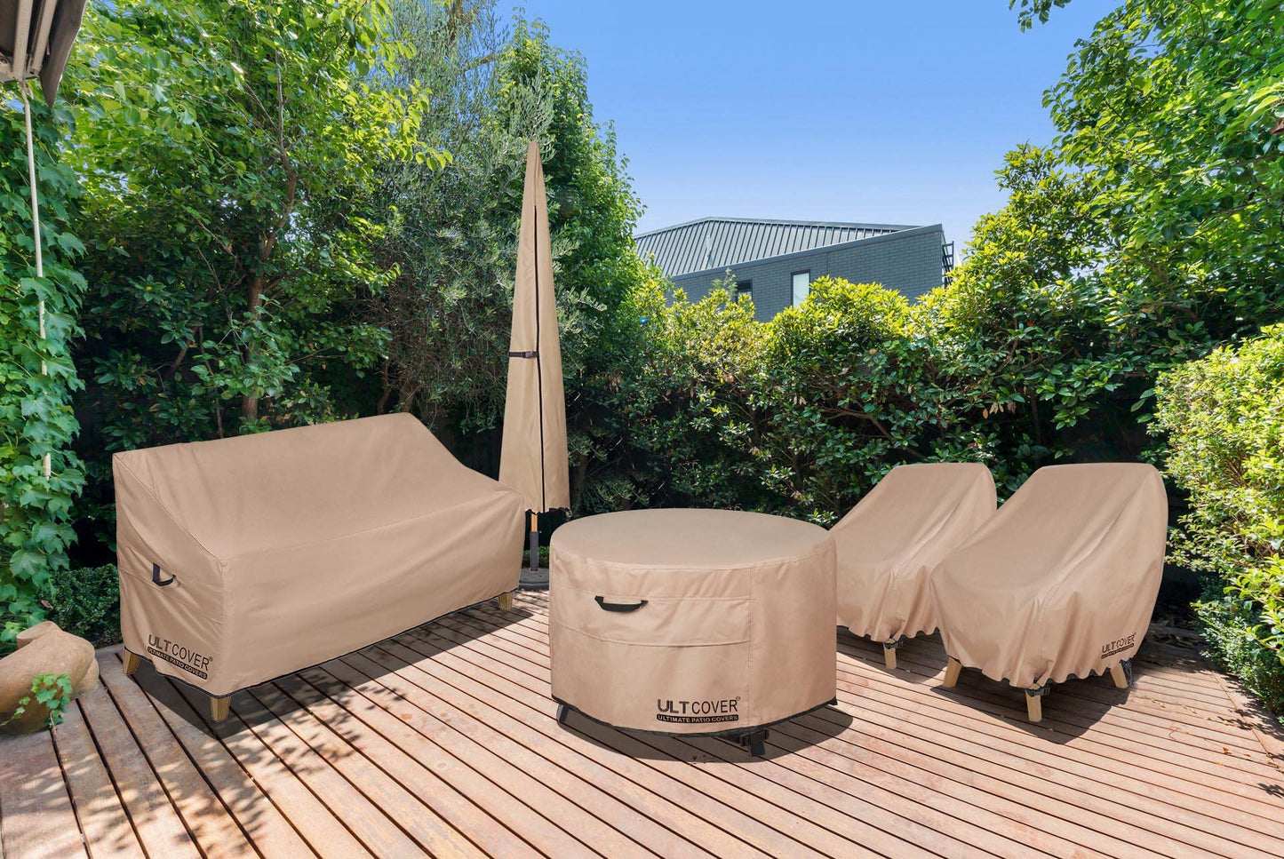ULTCOVER Waterproof Outdoor Sofa Cover - Heavy Duty Patio Bench Covers 58W x 28D x 35H inch