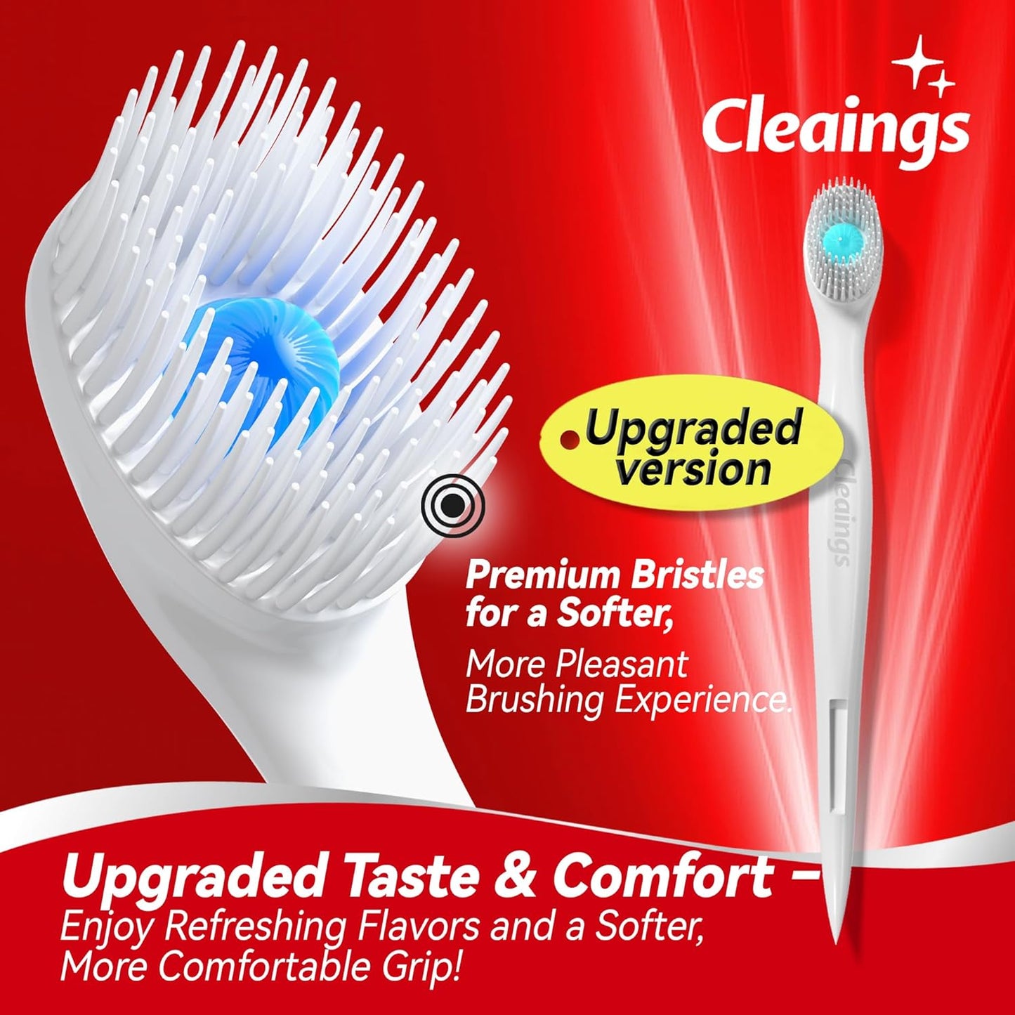 cleaings® Mini Disposable Toothbrush Set with Toothpaste – Travel Essentials, Portable Toothbrush for Women & Men, Camping, Road Trip, Vacation, 24 Count-Mix Flavor（Pack of 1）