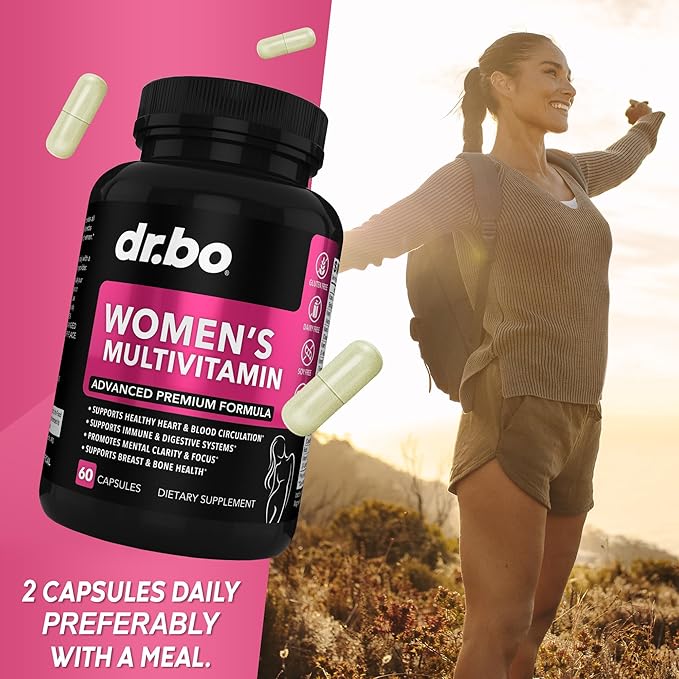Womens Multivitamin - Natural Daily Multi Vitamins for Women - Womans Energy Vitamin Supplements Magnesium Plus Zinc - Woman Multipurpose Minerals Health Supplement Capsules - Iron & Soy Free Pills