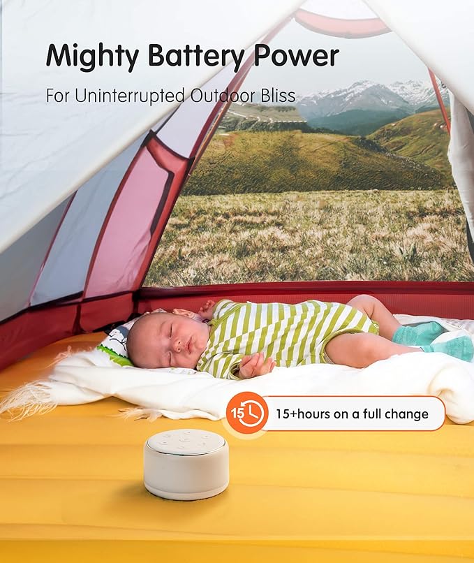 FamiSym White Noise Sound Machine Baby for Sleeping with Night Light – 34 Soothing Sounds, Rechargeable White Noise Machine for Kids Adults Sleep, Portable Lullaby Machine Baby Soother