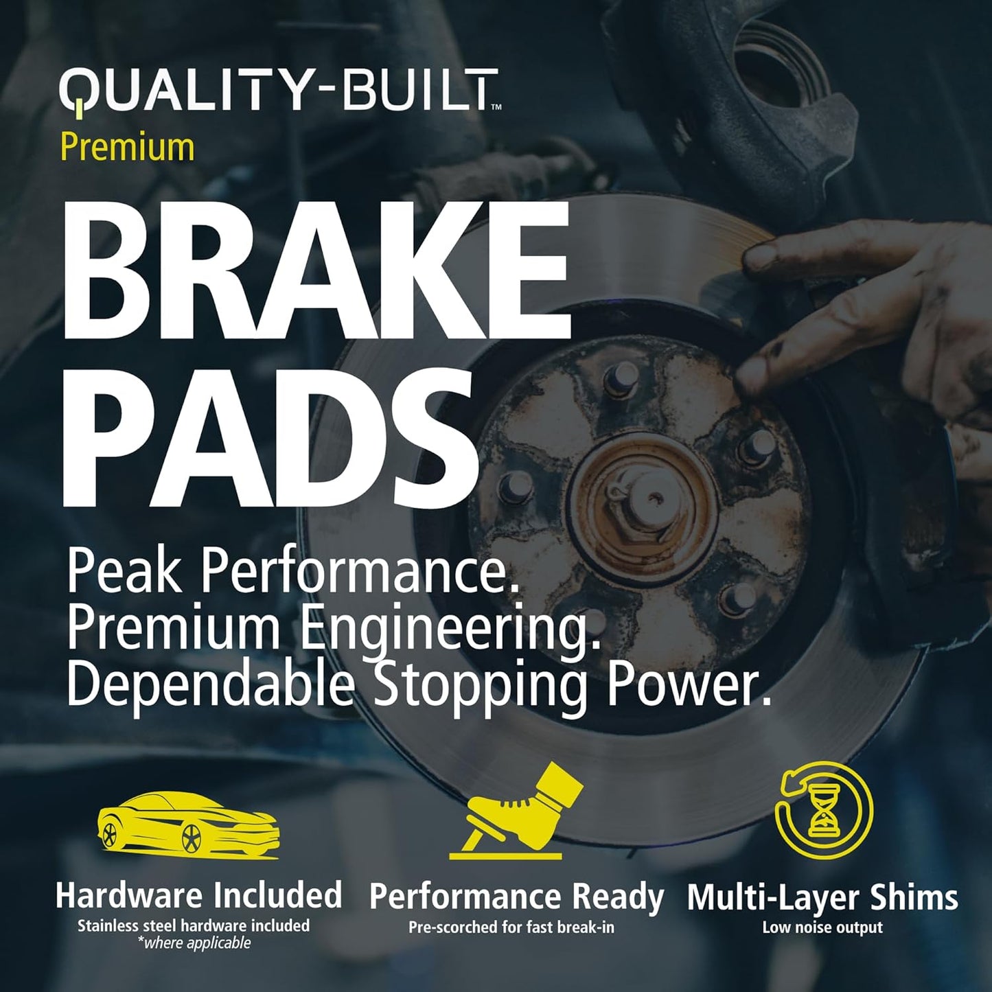 Premium Semi-Metallic Front Brake Pads (1001-1091M) Compatible with Acura RL 2005-2012