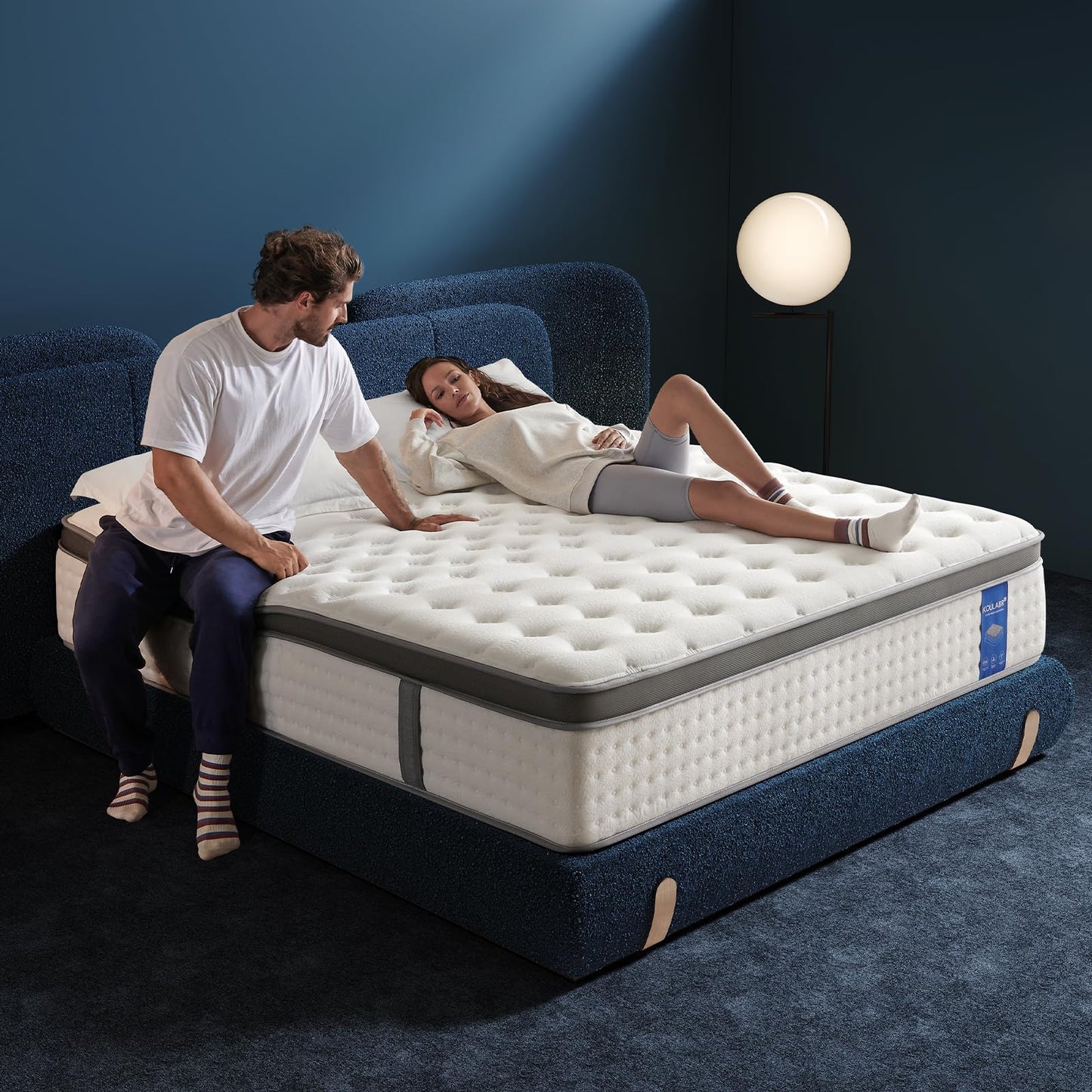 KOULABR Z Queen Size Mattress, 12 Inch Hybrid Mattress in a Box, Gel Memory Foam, Individually Wrapped Pocket Coils Innerspring, Pressure Relief, Medium Firm (12 INCH, Queen (New))