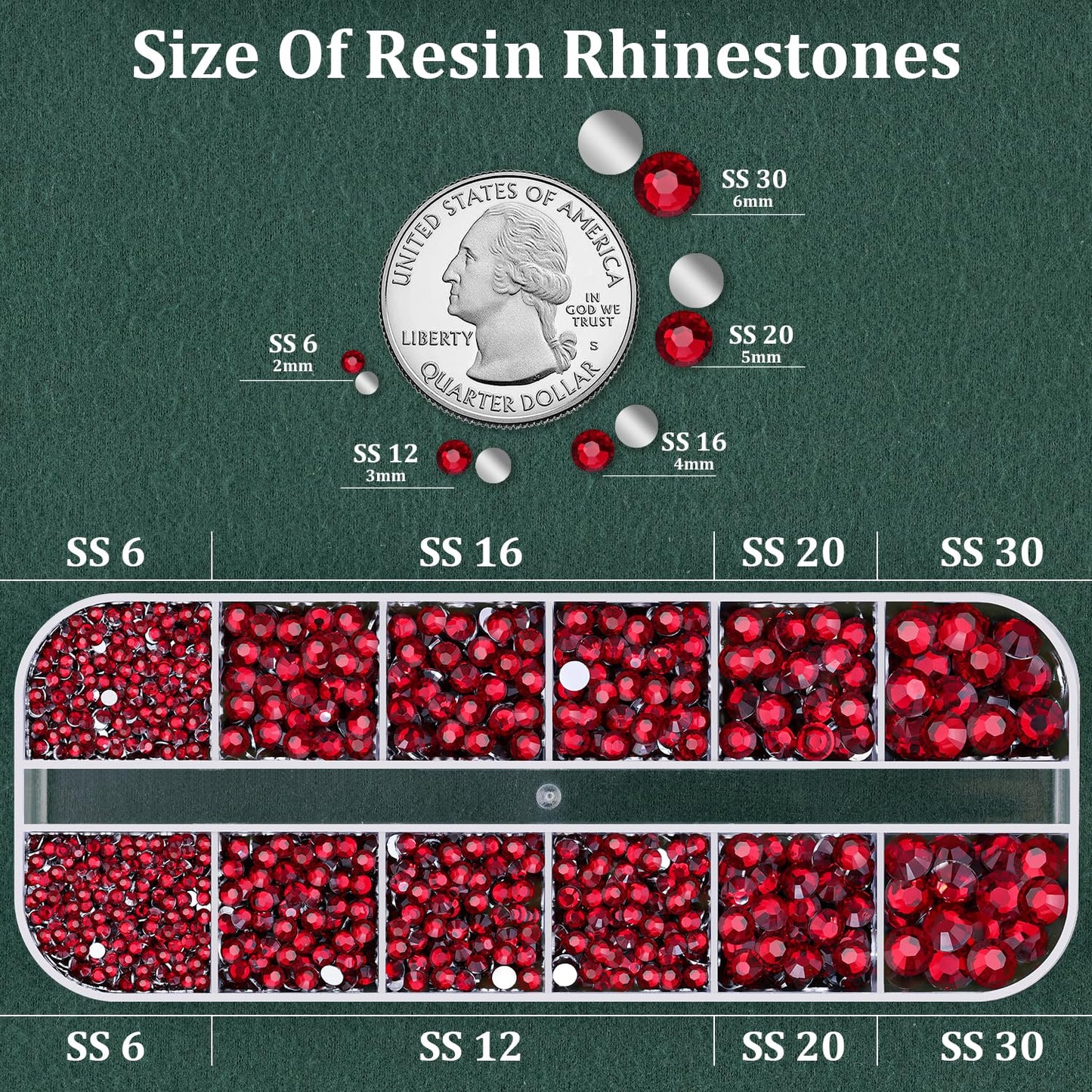 Resin Rhinestones for Crafting with B7000 Jewelry Glue, 1 Box Dark Red Flatback Crystals with 3Pcs 10ml Glue for Bedazzling Crafts DIY Nail Art Makeup，Non Hotfix Gems for Clothing Shoes