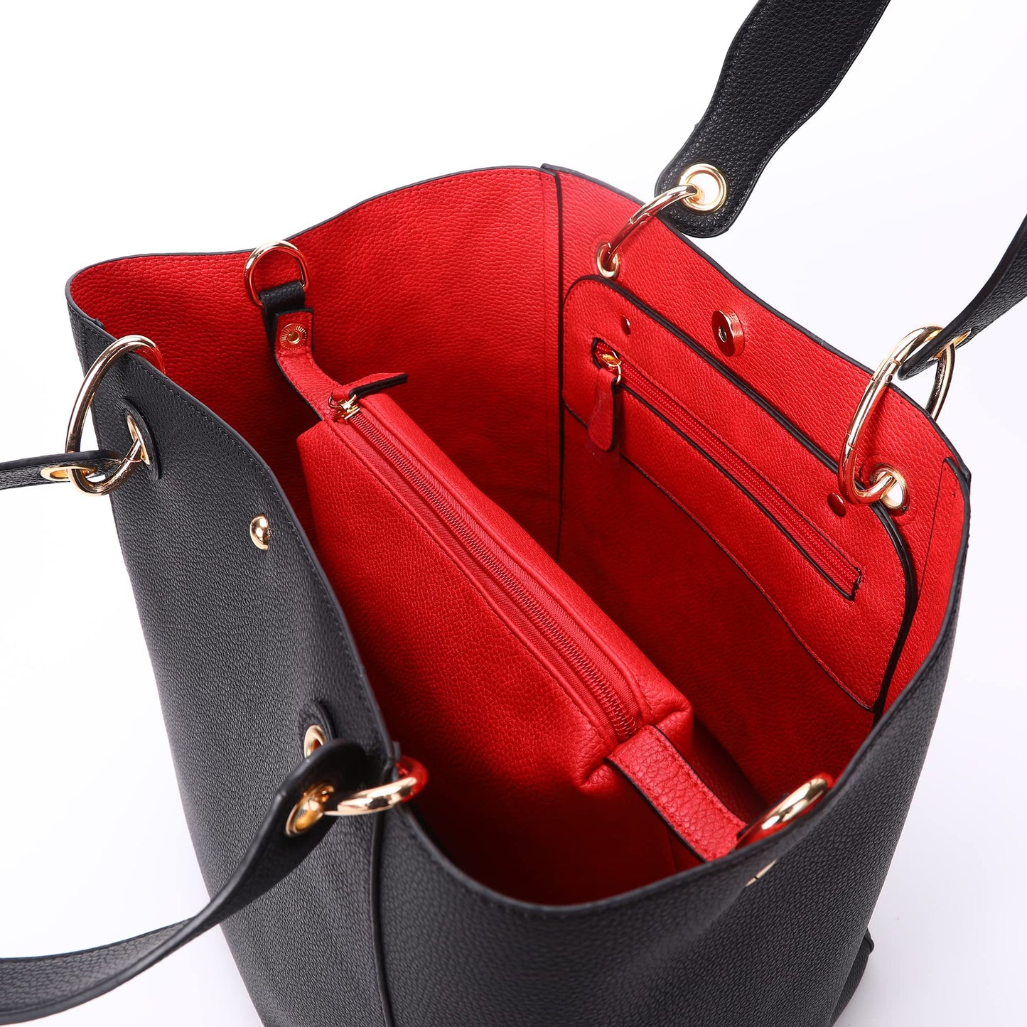 sqlp Large Work Tote Bag for Women Designer Purses and Handbags Big Bucket bags Ladies Travel Crossbody Purse Rose red