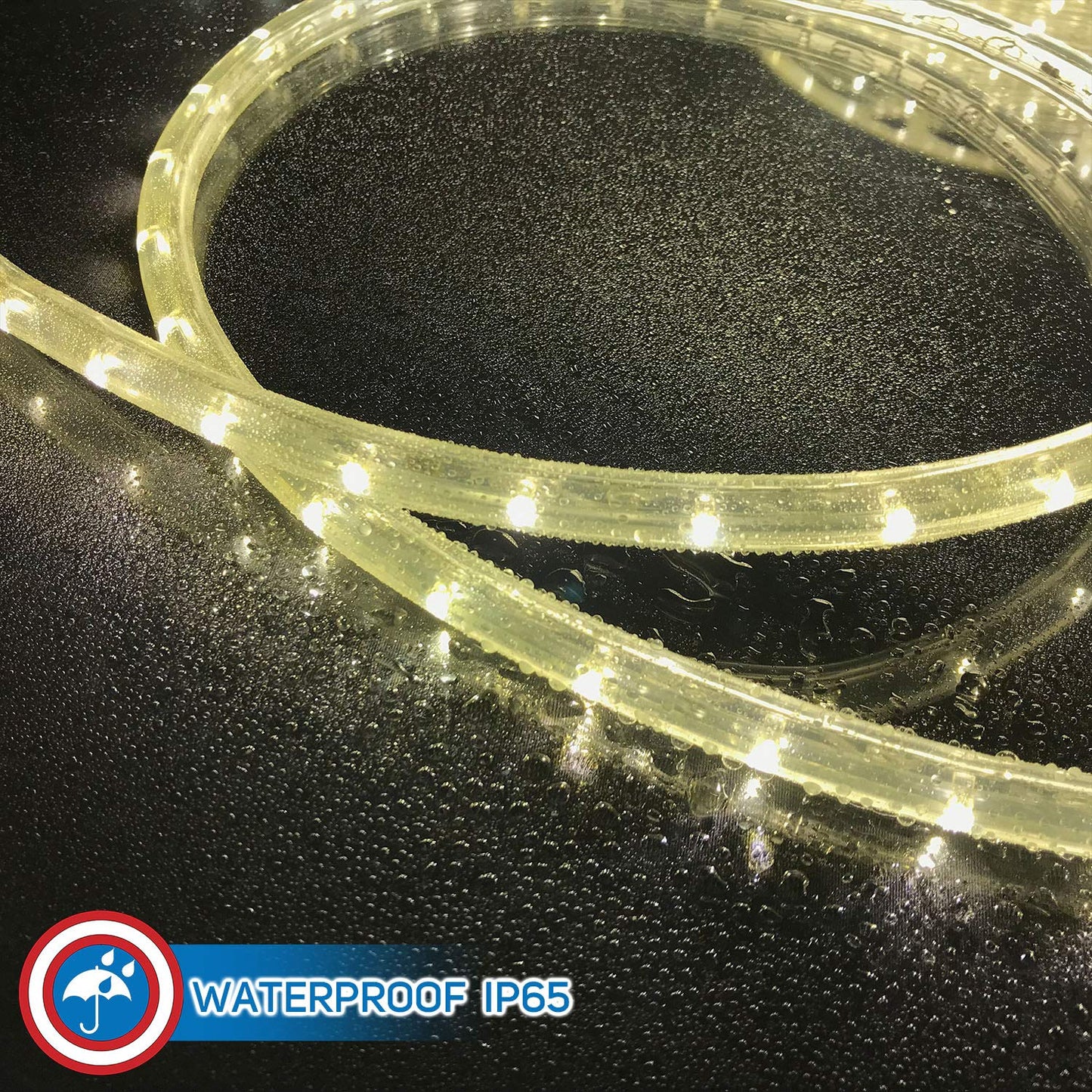 Russell Decor LED Rope Lights Festival Holiday Party Seasonal Christmas Decoration 30ft - 200ft Customized Available (Warm White, 30)