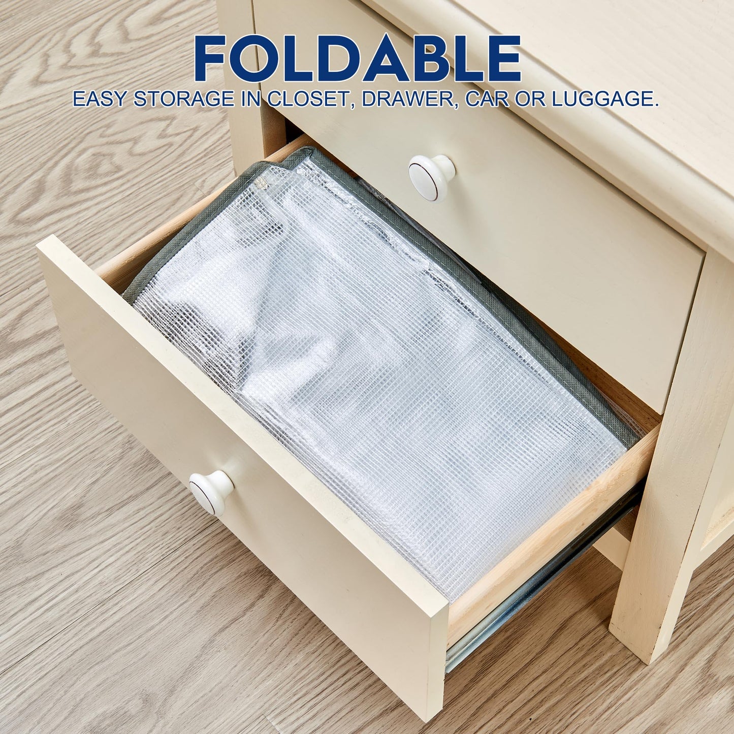 MKOKYD 80L Clear Large Storage Bag, Clothes Storage Containers for Organizing Closet, Bedroom, Underbed, Comforters, Clothing, Blankets, Pillow, Foldable Organizer with Sturdy Handle and Zippers (4)