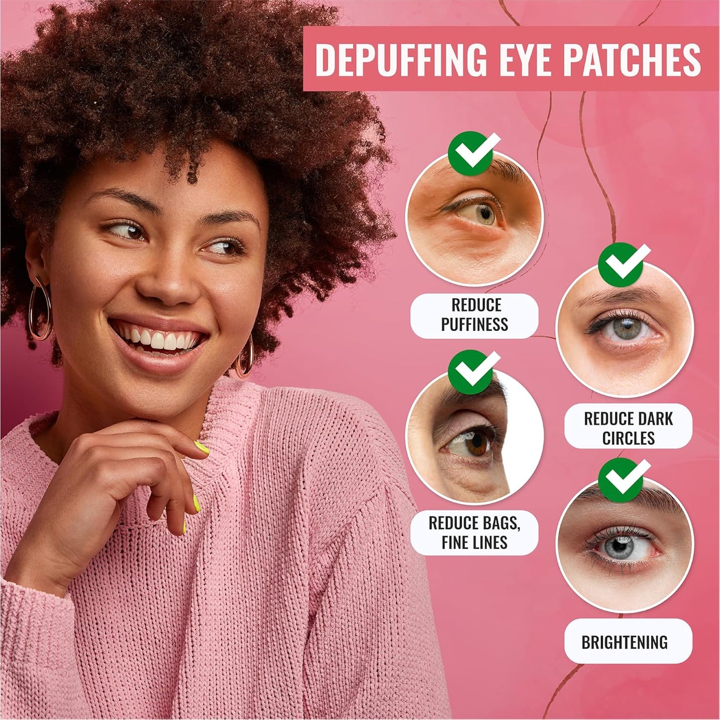 Look At Me Under Eye Patches (10 Pairs). Korean Skin Care Green Tea Hydrogel Eye Patch/Eye Pads. Dark Circle Remover and Collagen Eye Mask for Puffy Eyes. Gel Under Eye Brightener/Eye Depuffer