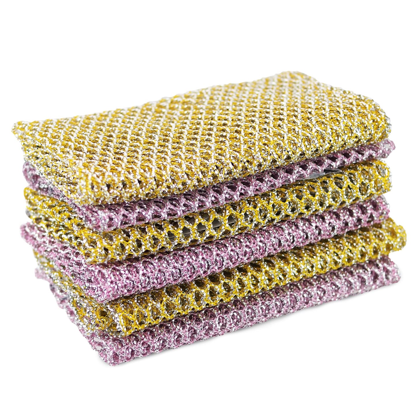 The Crown Choice Heavy Duty Non-Scratch Dish Scrubbers for Cleaning Dishes & Pots (6Pcs) - Replace Kitchen Sponges for Dishwashing with Our Scouring Pads - Try Our Alternative Dish Washing Scrub