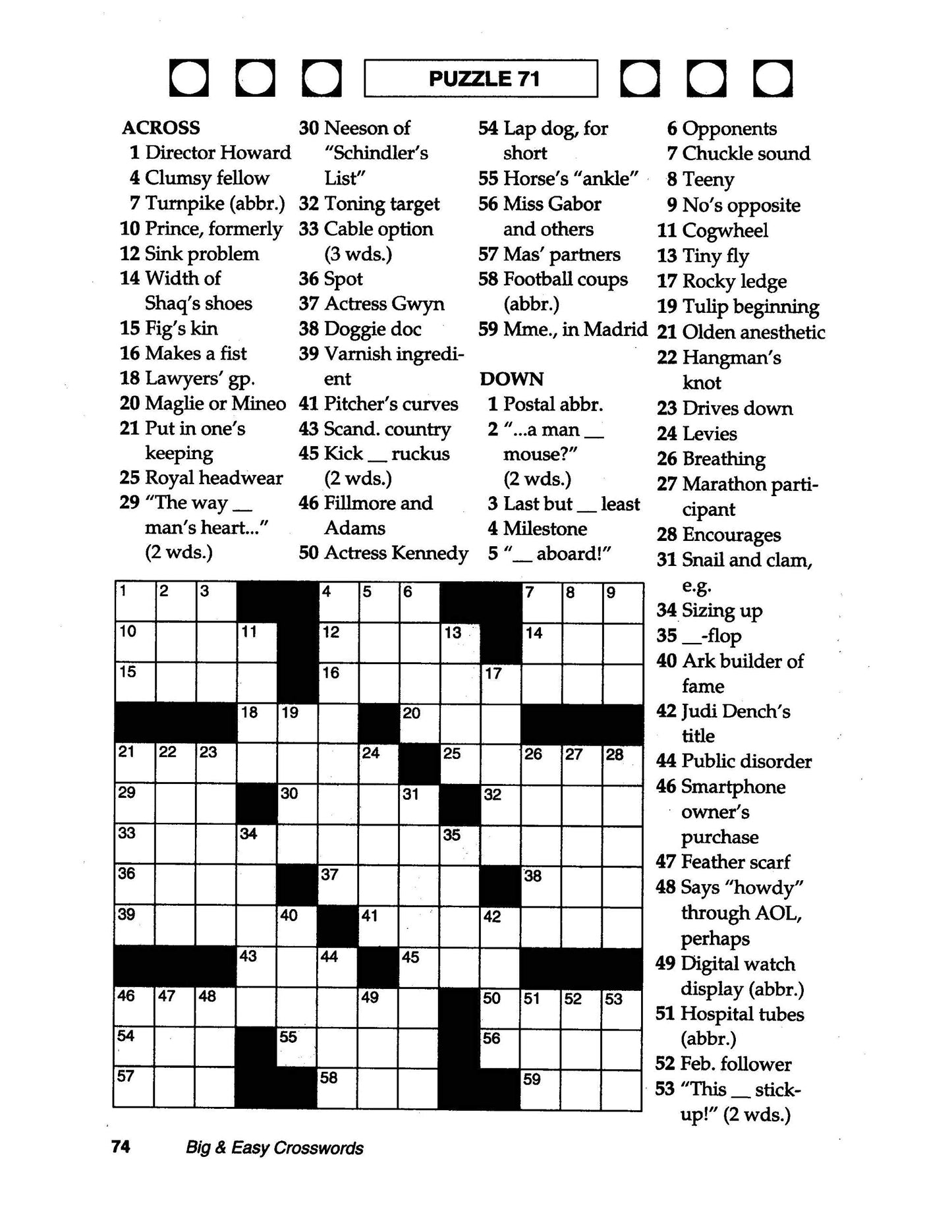 KAPPA Super Saver LARGE PRINT Crosswords Puzzle Pack-Set of 6 Full Size Books